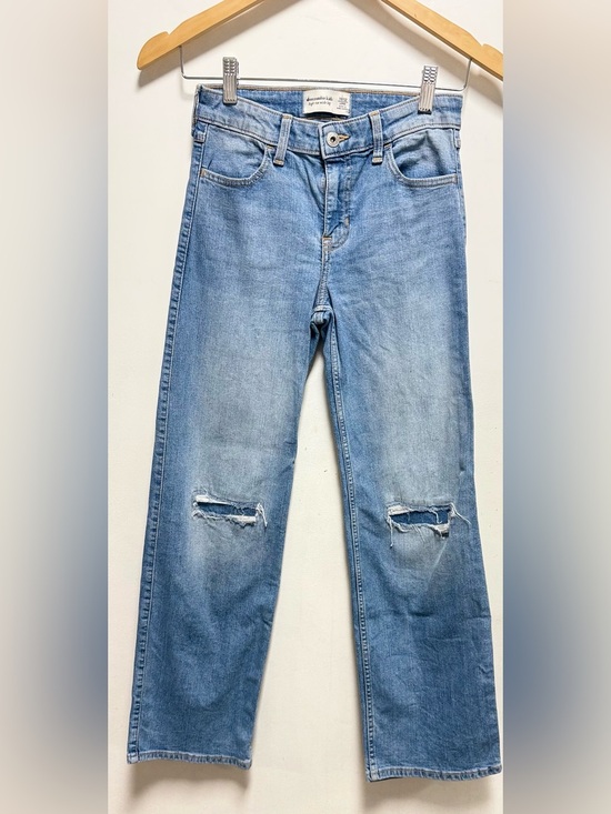 Abercrombie & Fitch Other - Abercrombie & Fitch Light Blue Ripped Kids Jeans high rise wide leg